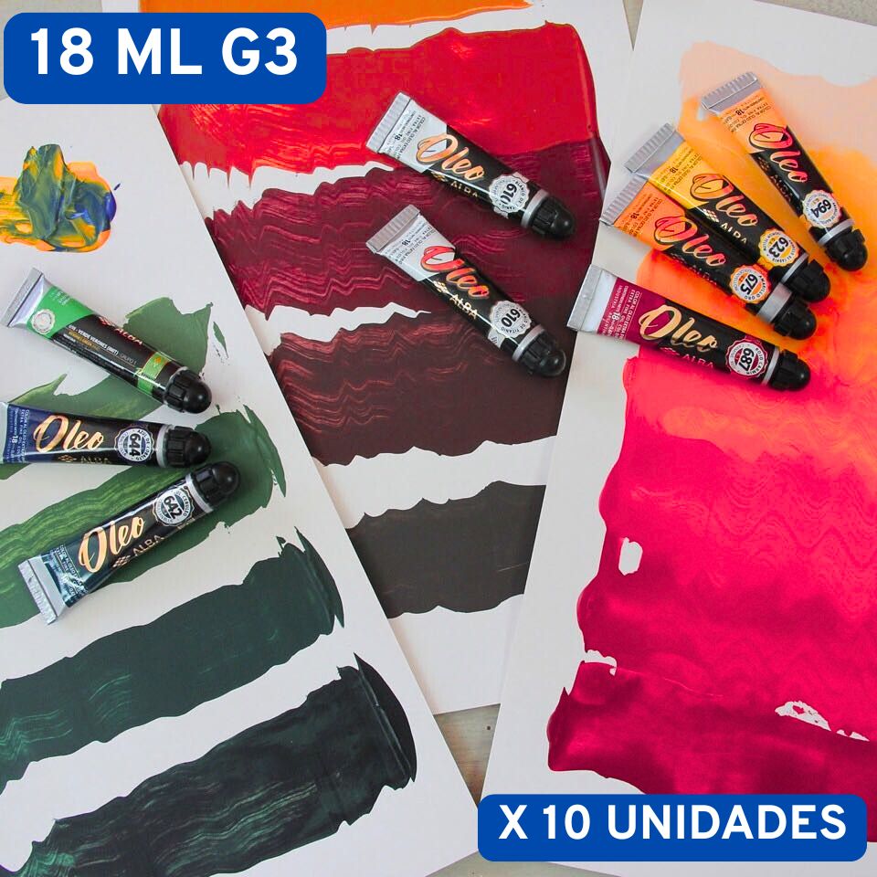 Oleo profesional alba 18ml g3 set x10 unidades - SET X CANTIDAD 18ML - Alba Artística