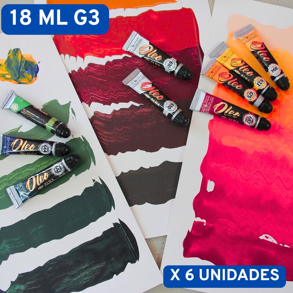 Oleo profesional alba 18ml g3 set x6 unidades - SET X CANTIDAD 18ML - Alba Artística