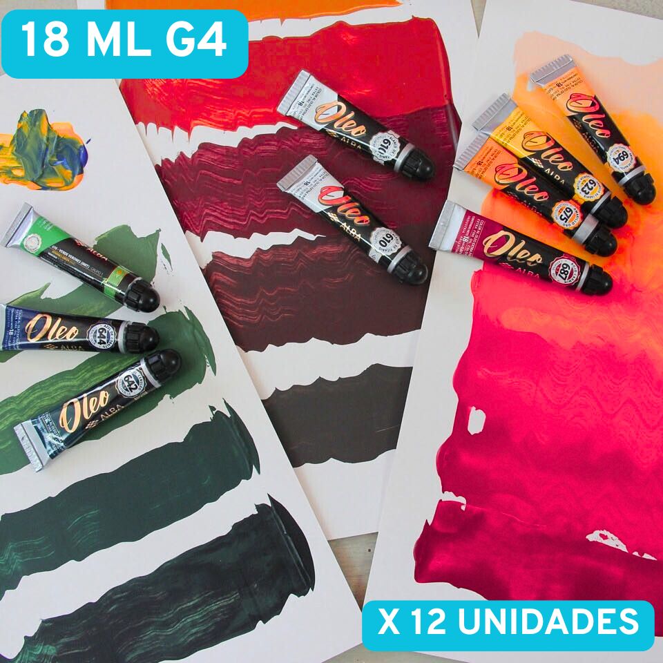 Oleo profesional alba 18ml g4 set x12 unidades - SET X CANTIDAD 18ML - Alba Artística
