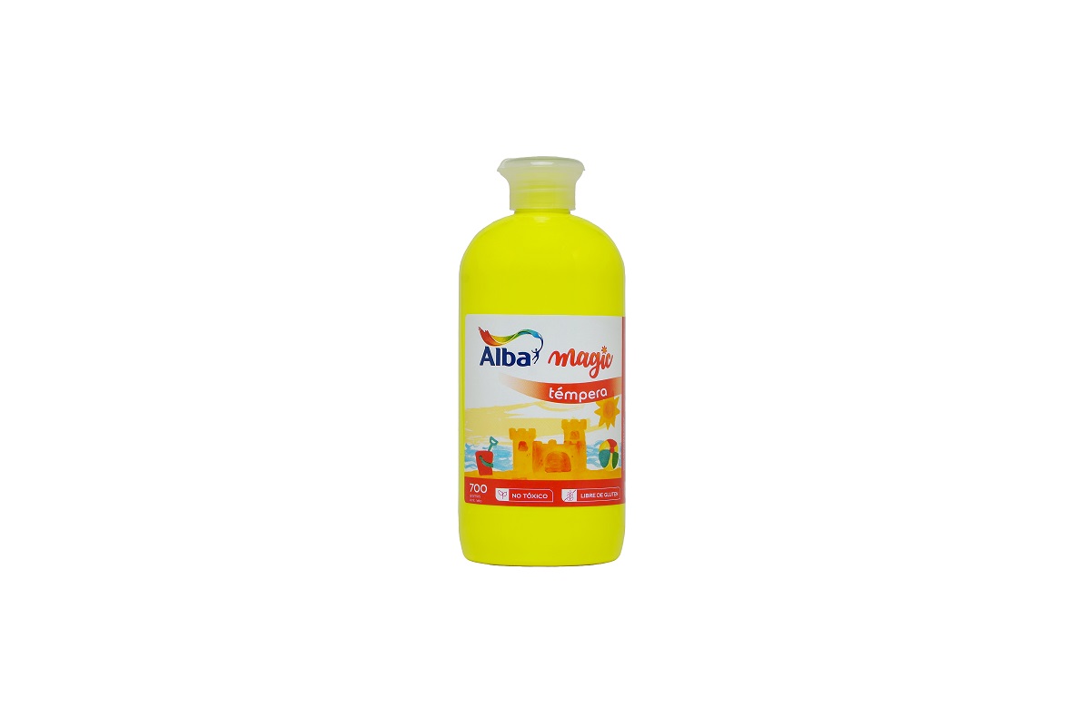 Tempera alba magic 275gr amarillo fluo - Escolares Magic - Alba Artística