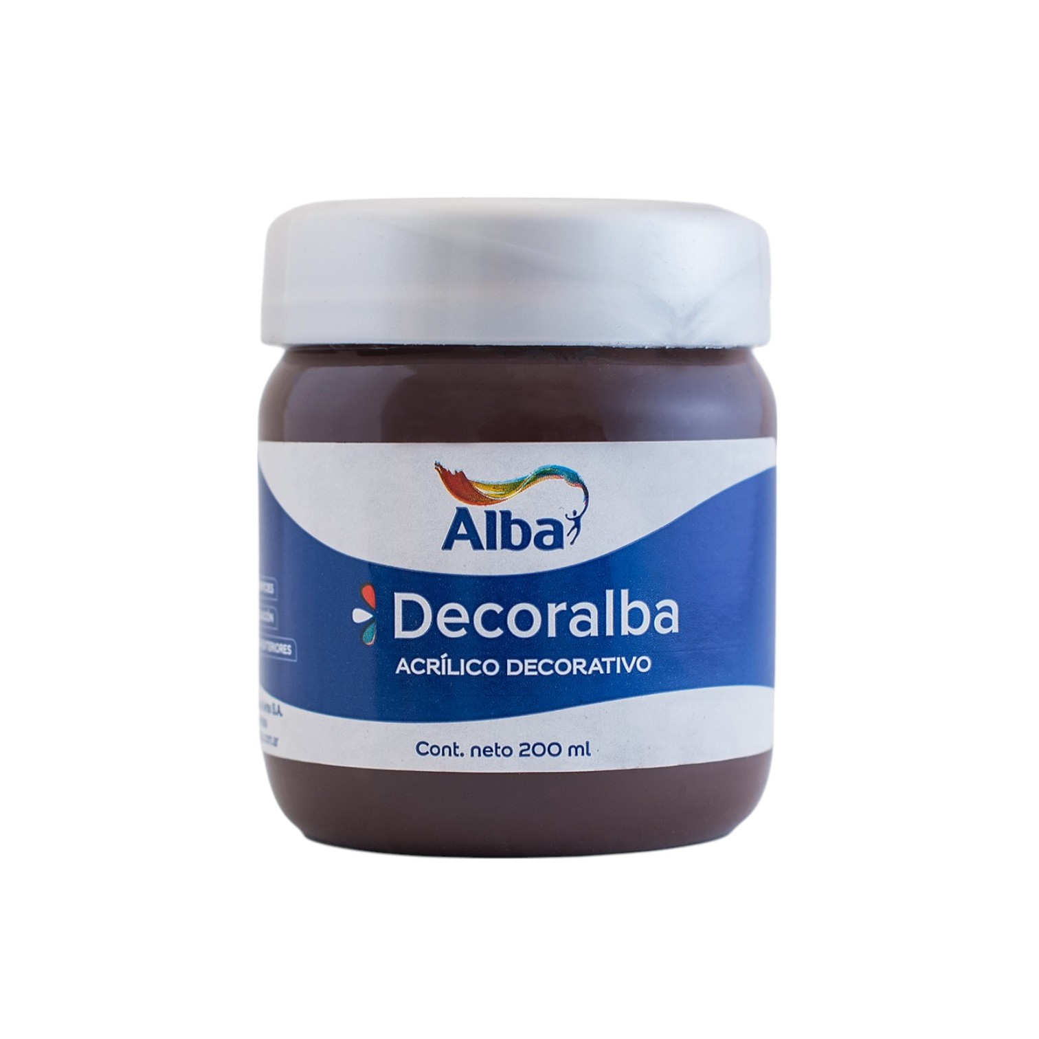 Acrilico decorativo alba 200cc tierra sombra tostada - 200ML - Alba Artística