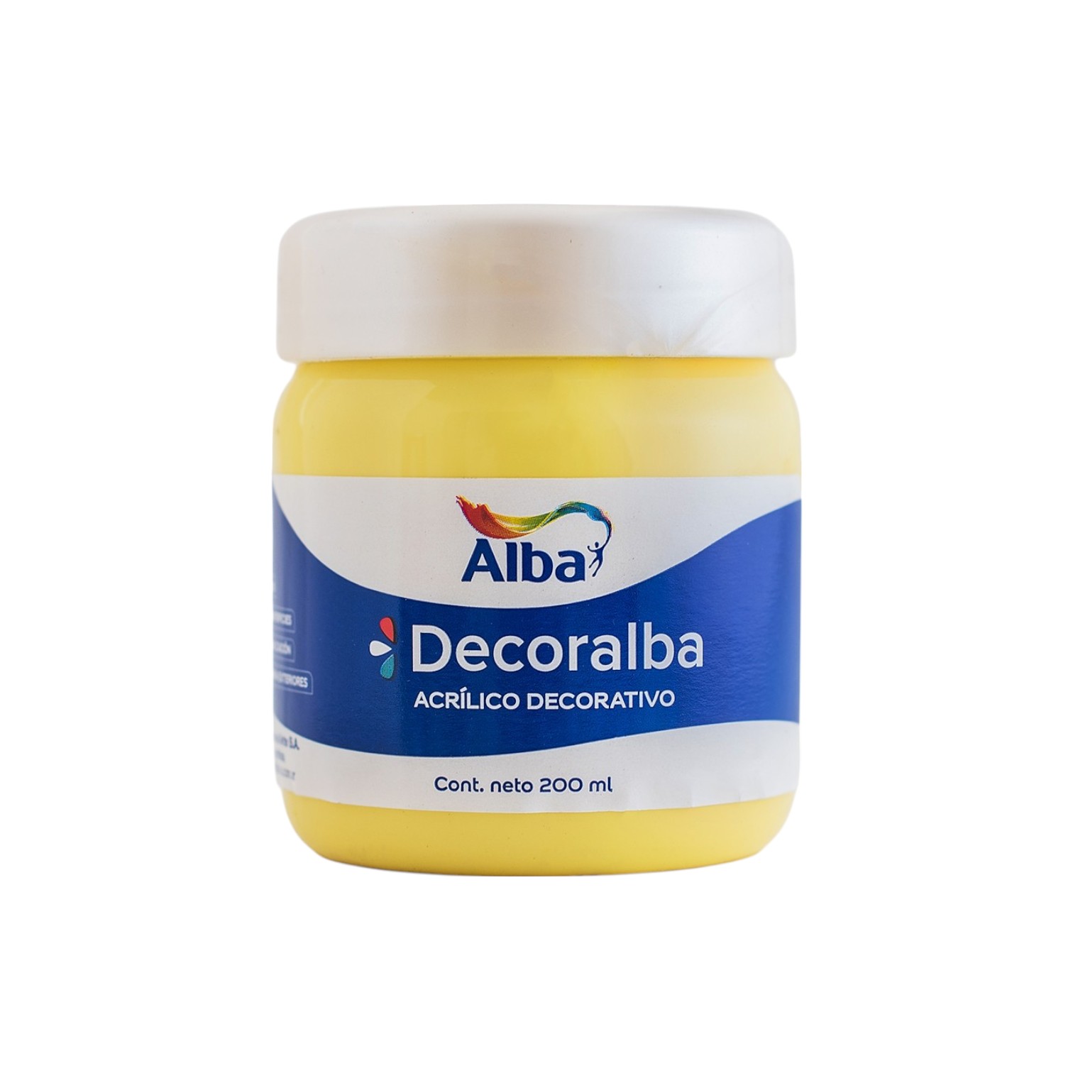 Acrilico decorativo alba 200cc amarillo limon - 200ML - Alba Artística
