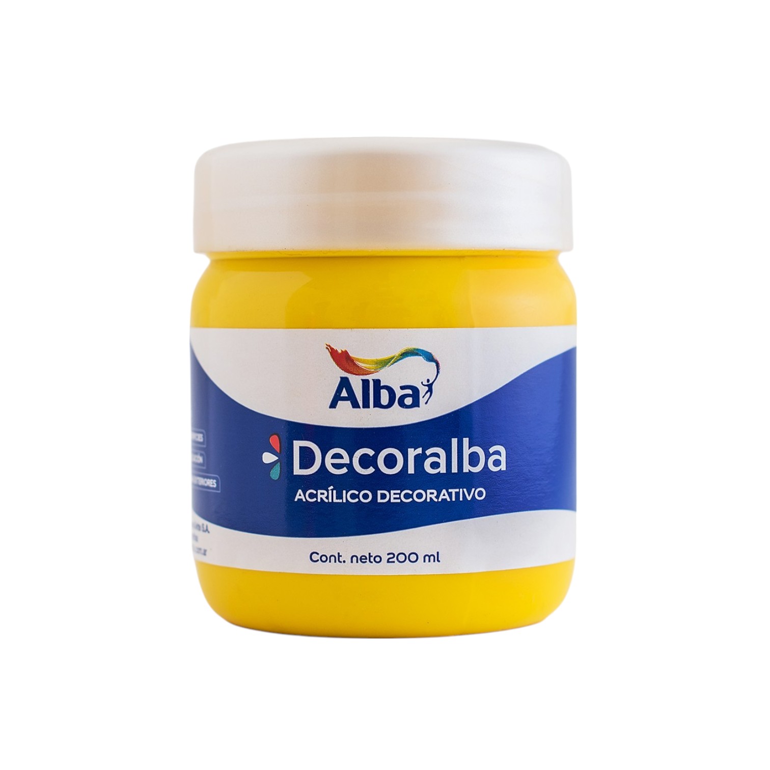 Acrilico decorativo alba 200cc amarillo brillante - 200ML - Alba Artística