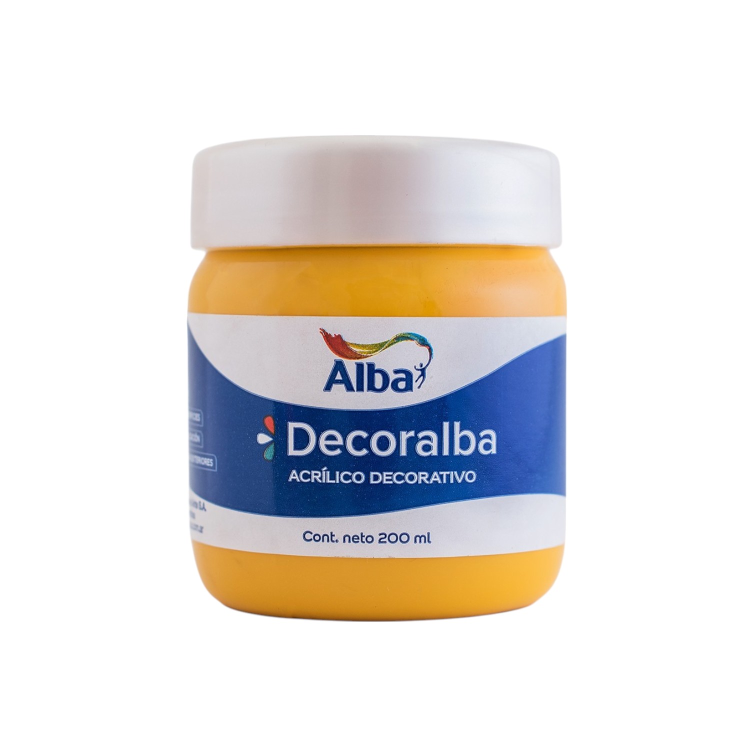 Acrilico decorativo alba 200cc amarillo oro - 200ML - Alba Artística