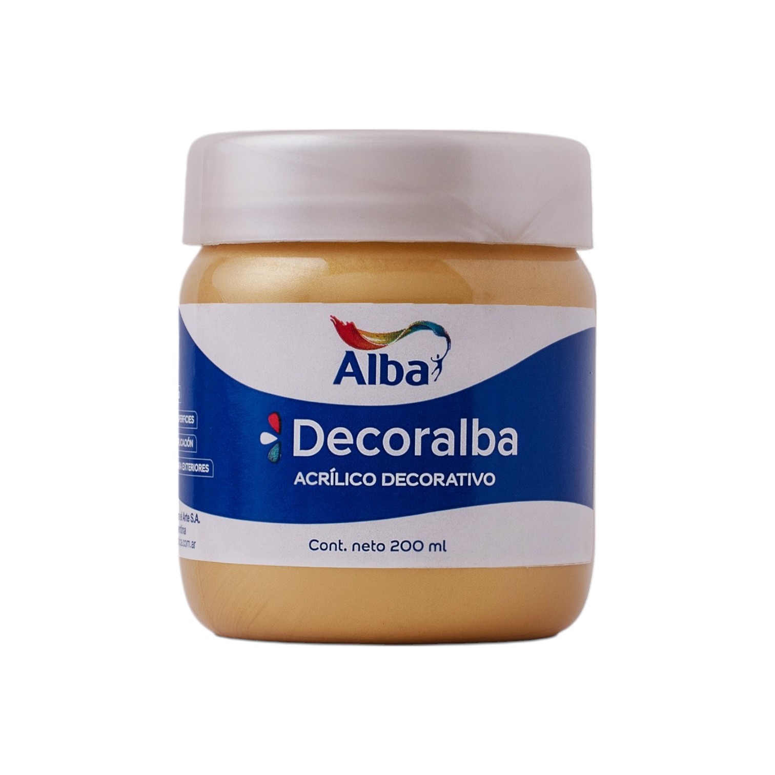 Acrilico decorativo alba 200cc oro - 200ML - Alba Artística