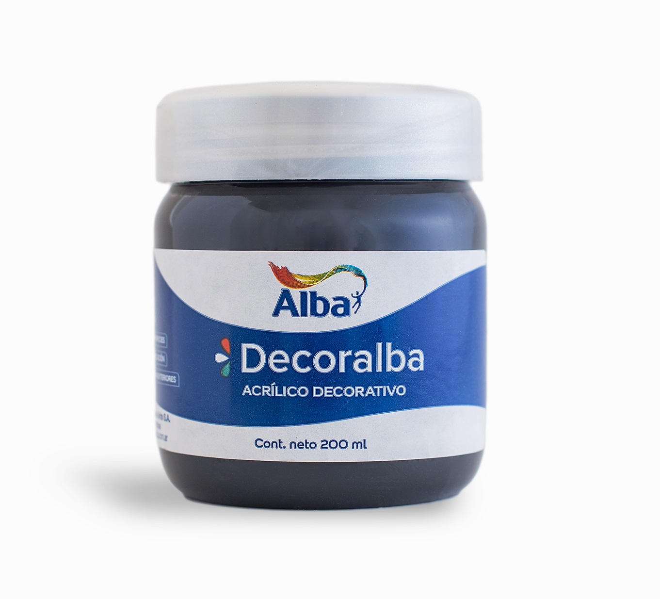 Acrilico decorativo alba 200cc negro - 200ML - Alba Artística