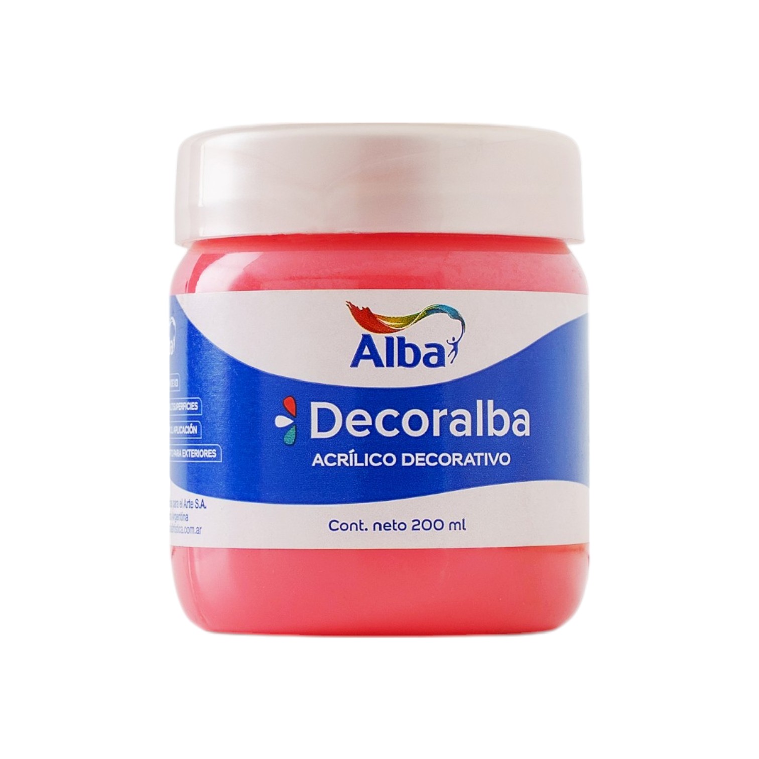 Acrilico decorativo alba 200cc coral - 200ML - Alba Artística