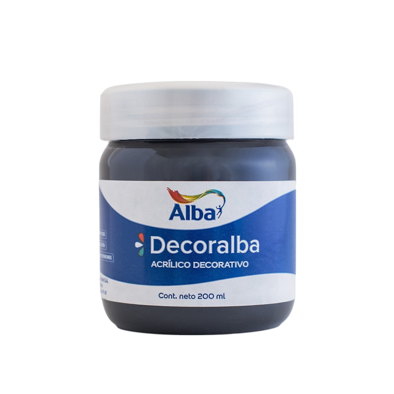 Acrilico decorativo alba 200cc gris - 200ML - Alba Artística