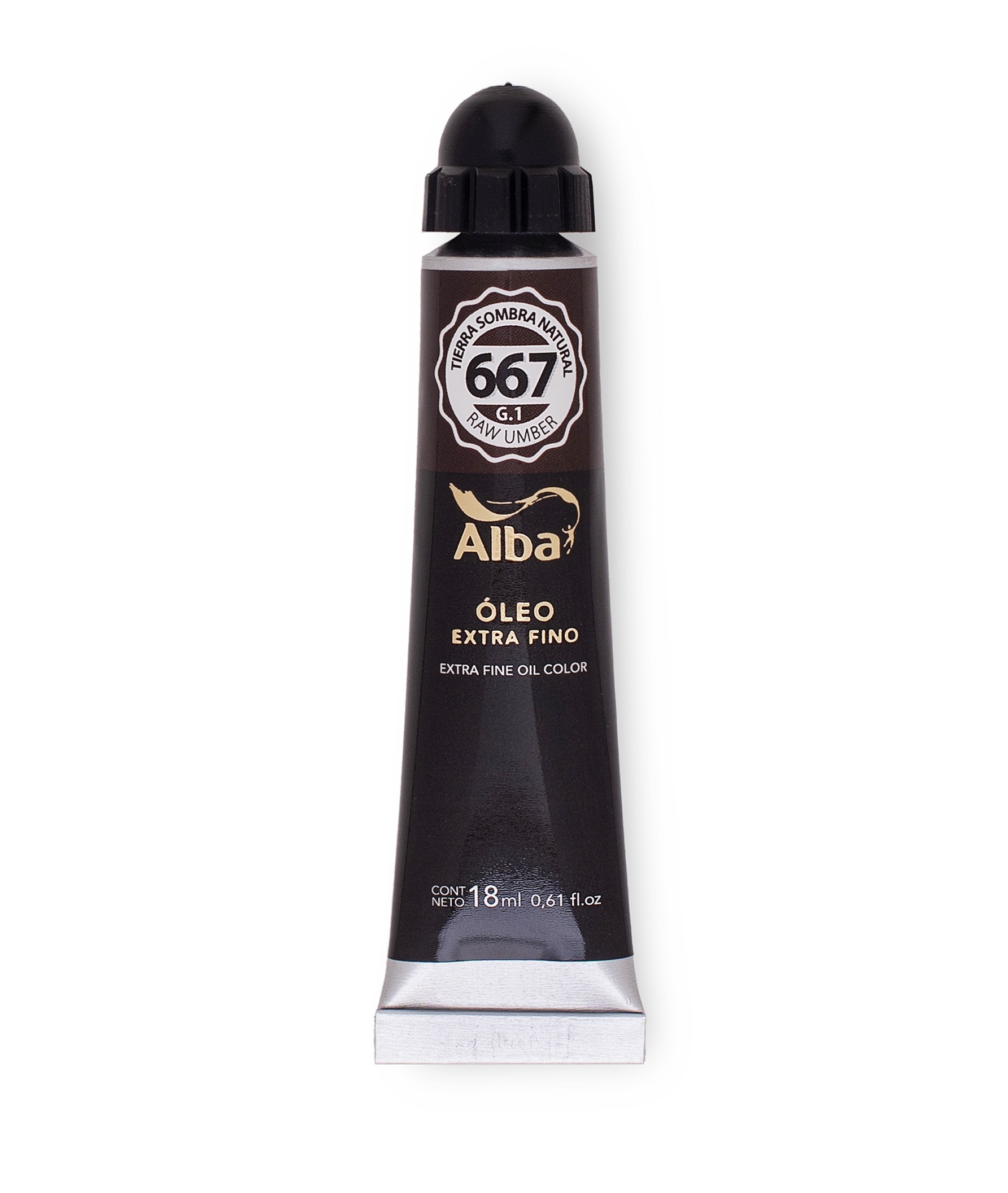 Oleo profesional alba 18 ml g1 667 tierra sombra natural - 18 ML - Alba Artística