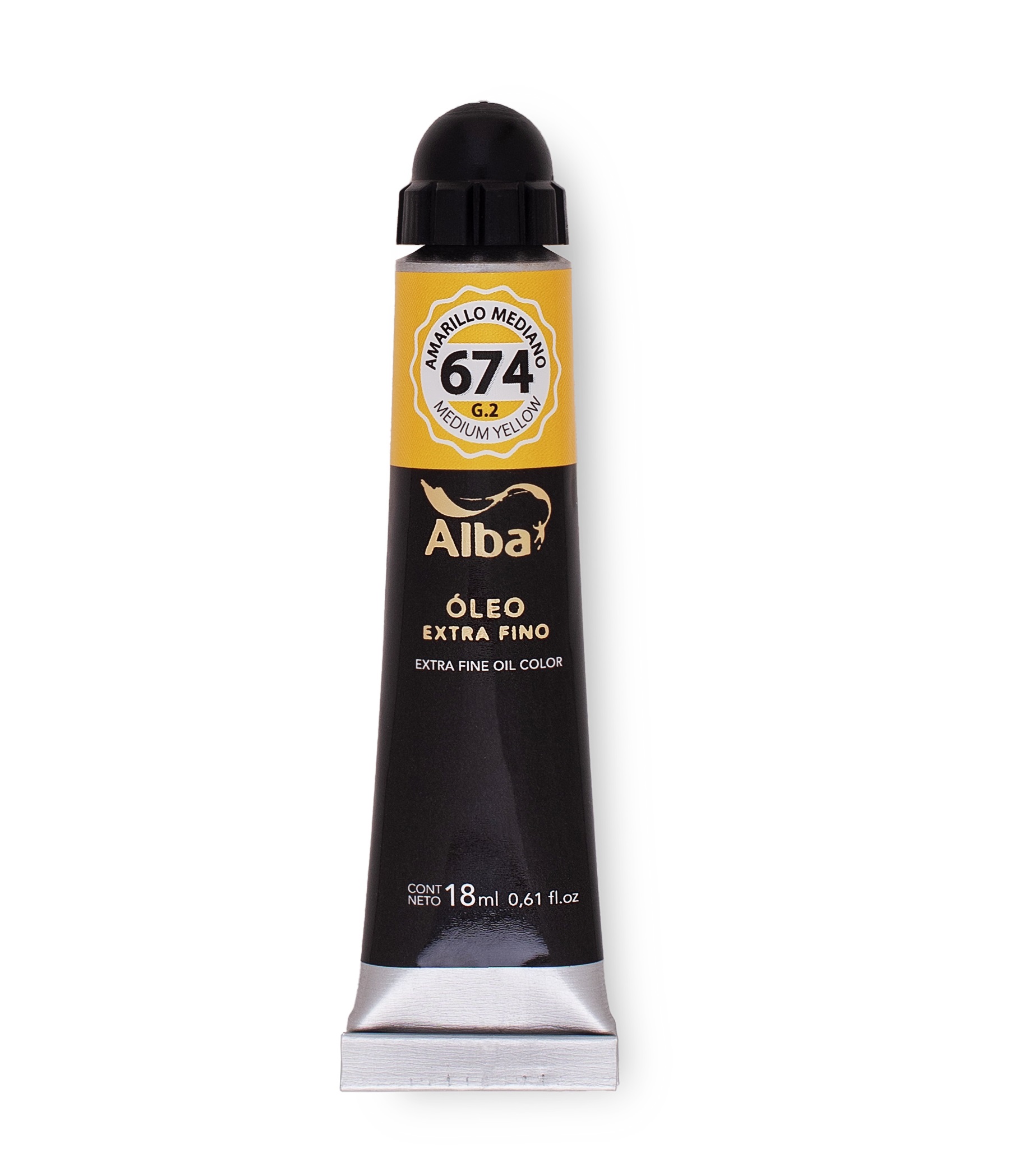 Oleo profesional alba 18 ml g2 674 amarillo mediano - 18 ML - Alba Artística