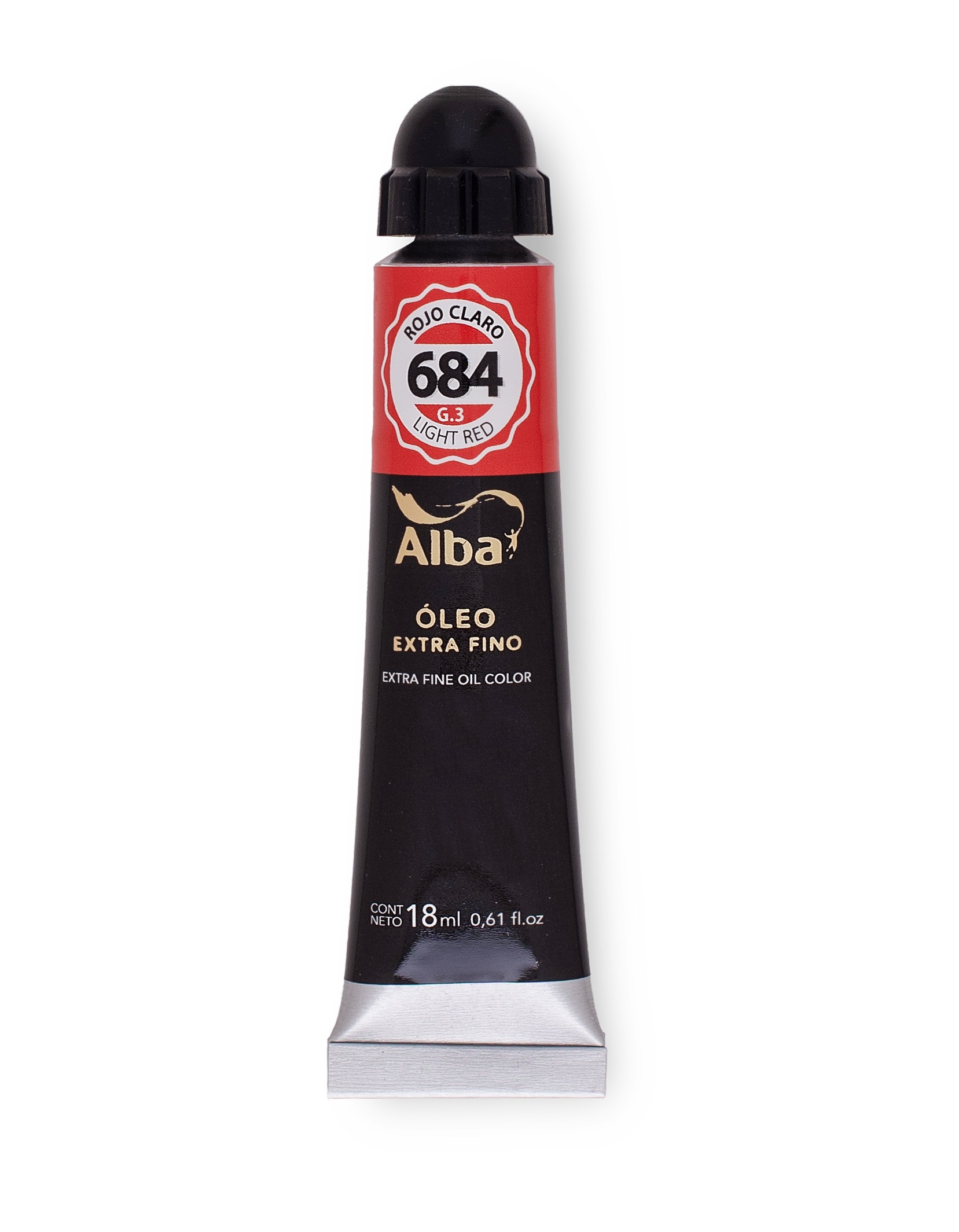 Oleo profesional alba 18 ml g3 684 rojo claro - 18 ML - Alba Artística