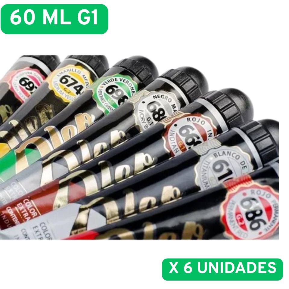 Oleo profesional alba 60ml g1 set x6 unidades - SET X CANTIDAD 60ML - Alba Artística