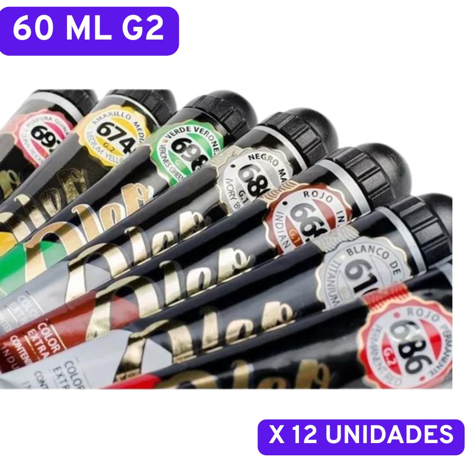 Oleo profesional alba 60ml g2 set x12 unidades - SET X CANTIDAD 60ML - Alba Artística