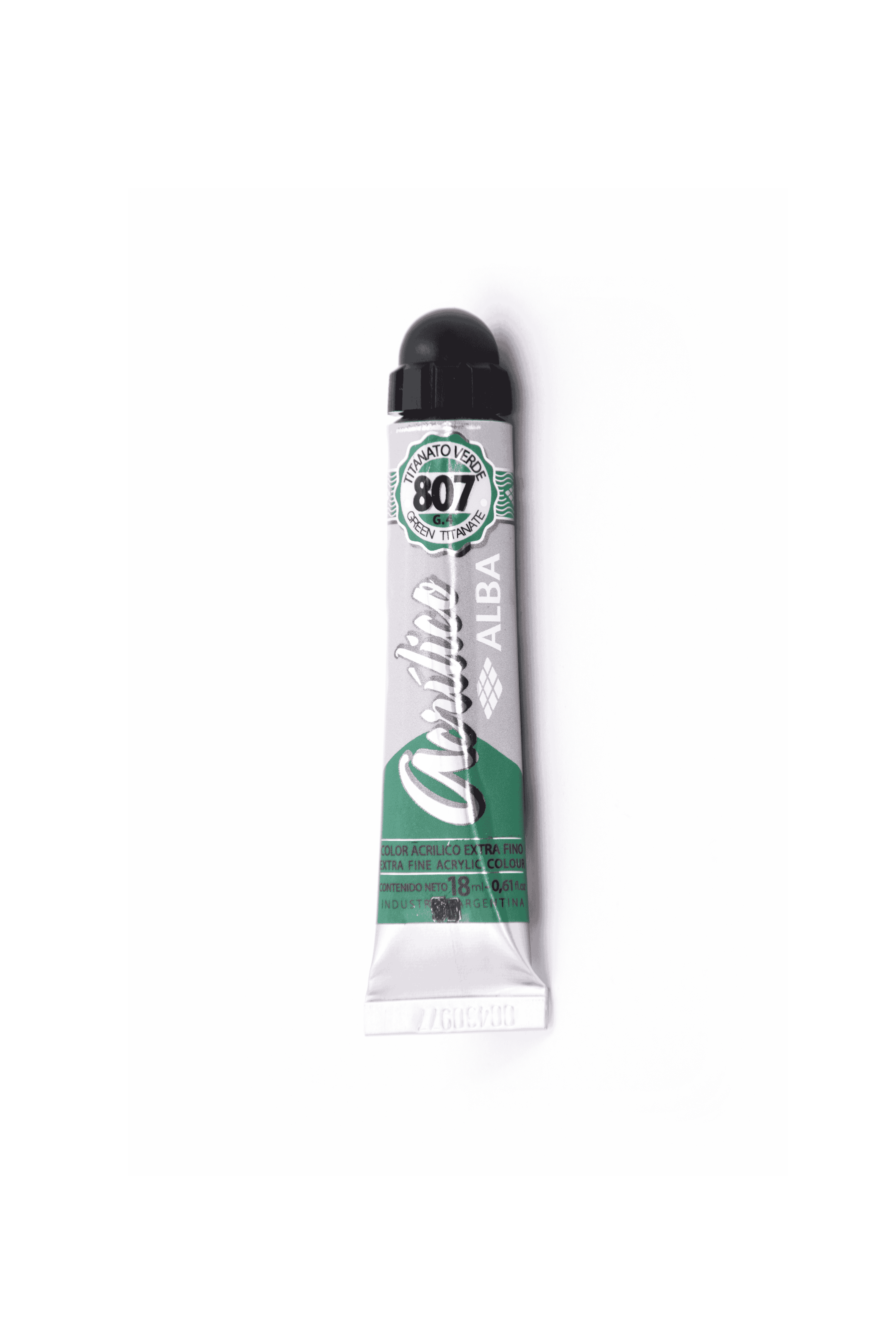 Acrilico profesional alba g4 807 titanato verde 18ml - 18ML - Alba Artística