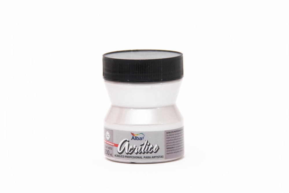 Acrilico prof alba 200ml g2 blanco iridiscente - 200ML - Alba Artística