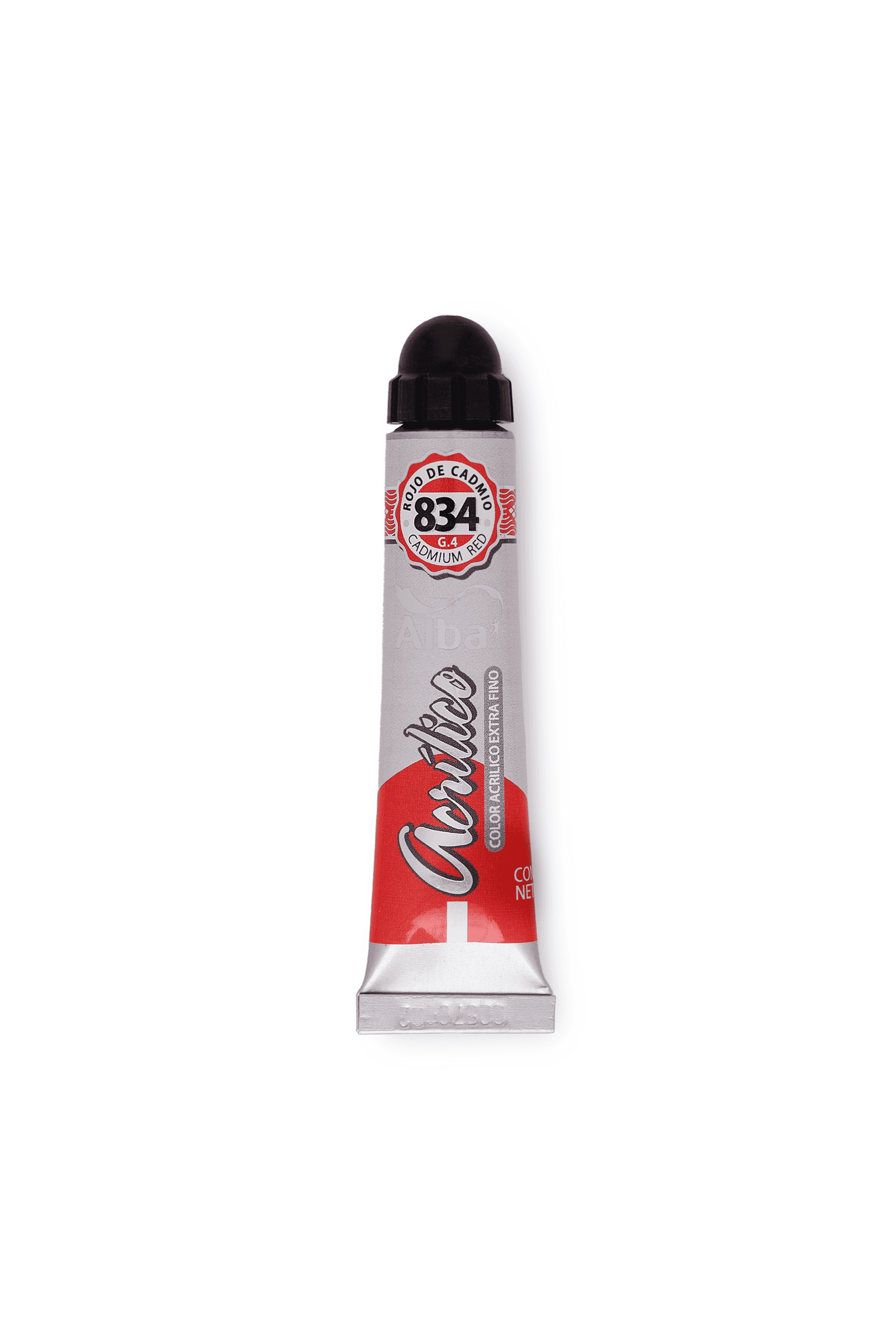 Acrilico profesional alba g4 834 rojo de cadmio 18ml - 18ML - Alba Artística