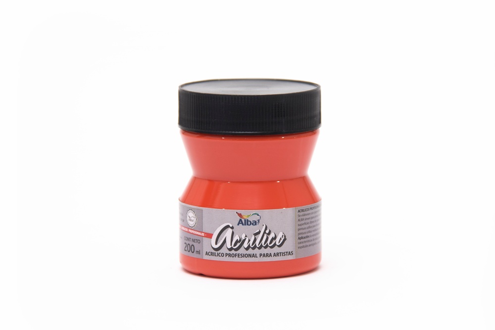 Acrilico prof alba 200ml g4 rojo de cadmio - 200ML - Alba Artística