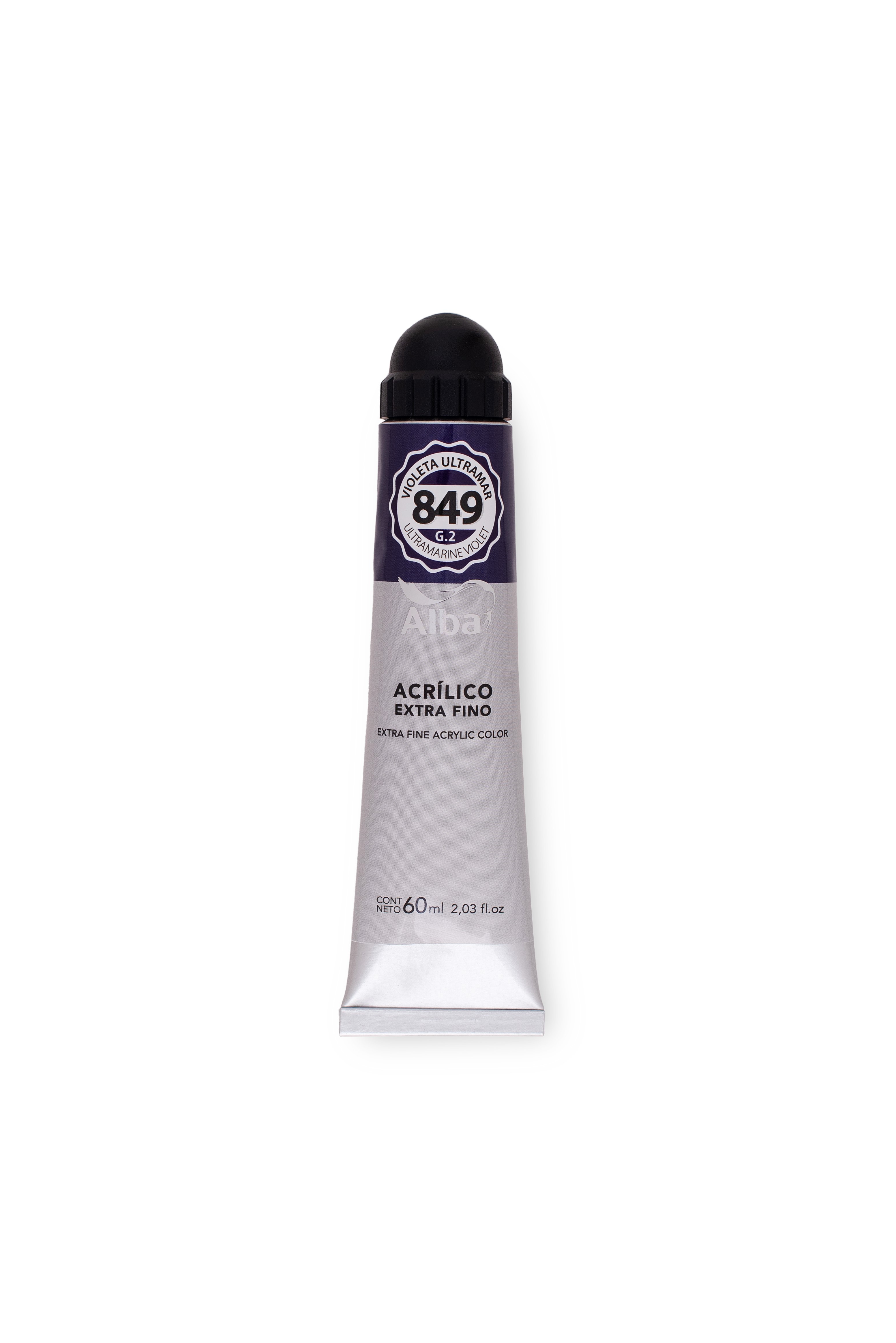 Acrilico profesional alba g2 849 violeta ultramar 60ml - 60ML - Alba Artística