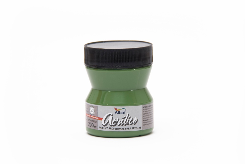 Acrilico prof alba 200ml g2 verde de oxido de cromo - 200ML - Alba Artística