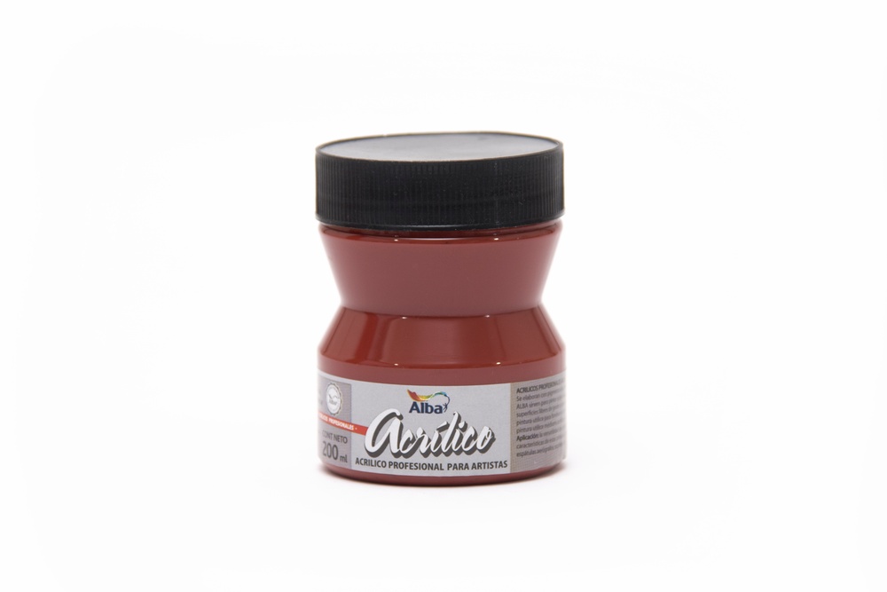 Acrilico prof alba 200 ml g1 rojo indio - 200ML - Alba Artística