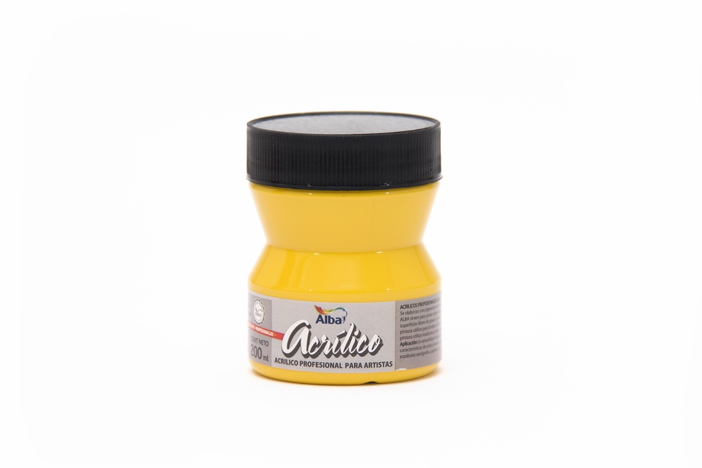 Acrilico prof alba 200 ml g1 amarillo mediano - 200ML - Alba Artística