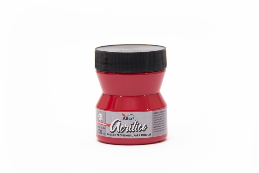 Acrilico prof alba 200ml g2 rojo permanente - 200ML - Alba Artística
