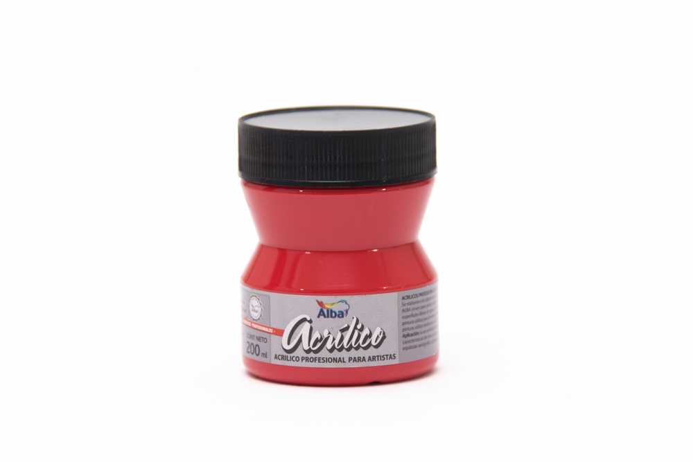 Acrilico prof alba 200ml g1 rojo mediano - 200ML - Alba Artística