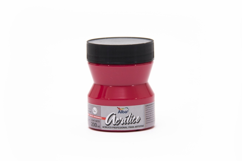 Acrilico prof alba 200ml g2 rojo carmin - 200ML - Alba Artística