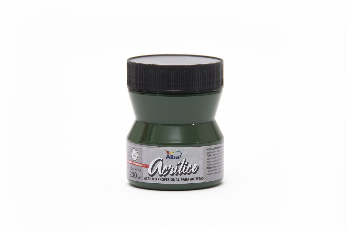Acrilico prof alba 200 ml g1 verde vejiga - 200ML - Alba Artística