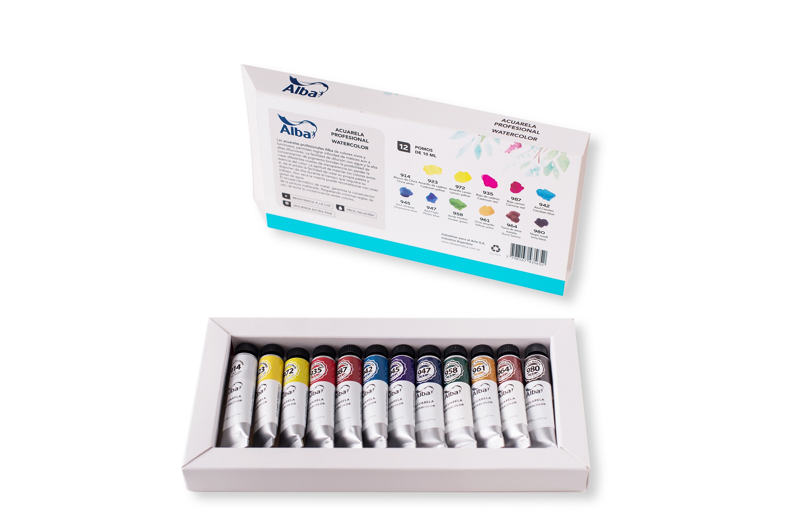 ACUALERAS PROFESIONALES ALBA SET 12 UNI. X10 ML - Vista 2