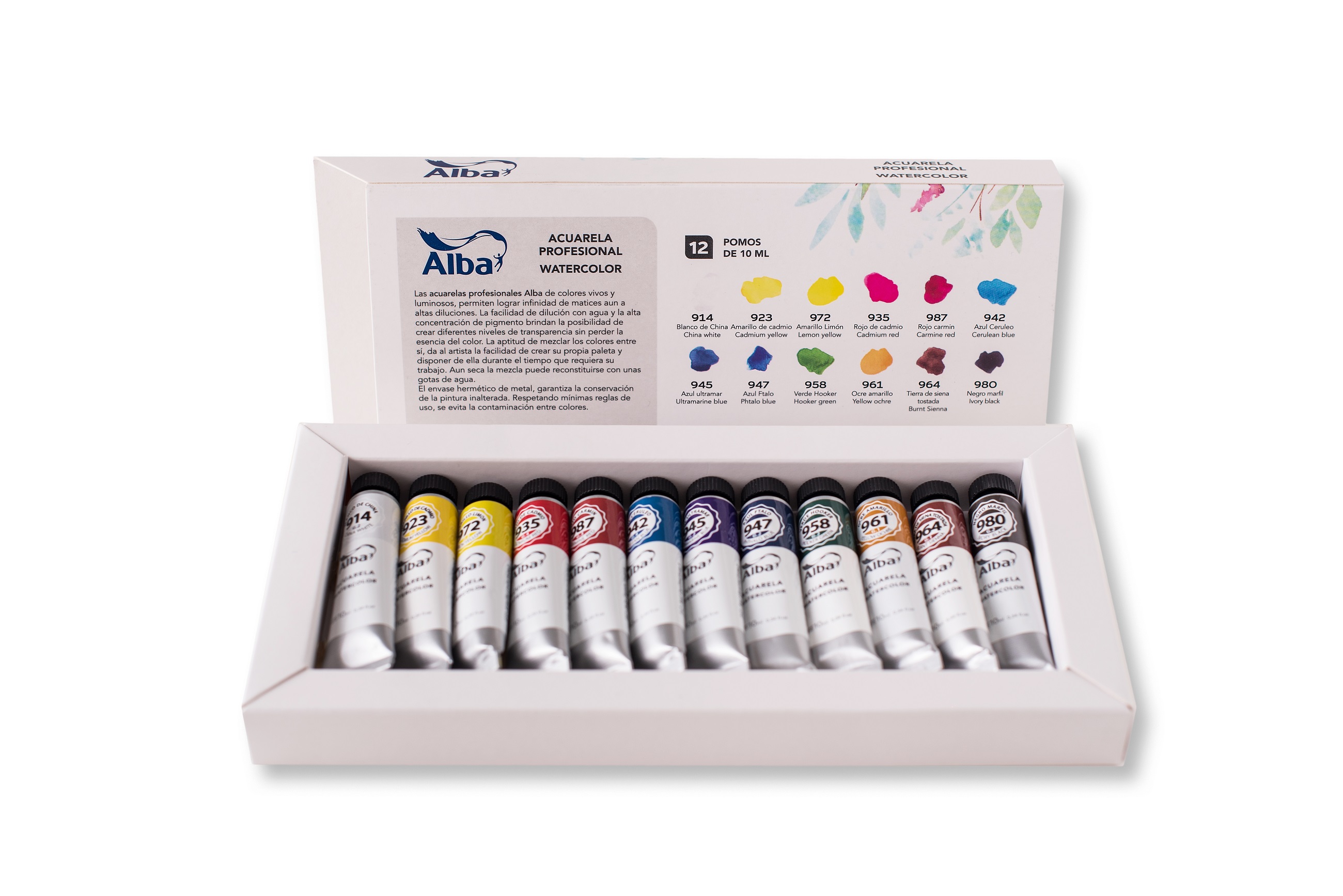 ACUALERAS PROFESIONALES ALBA SET 12 UNI. X10 ML - Vista principal