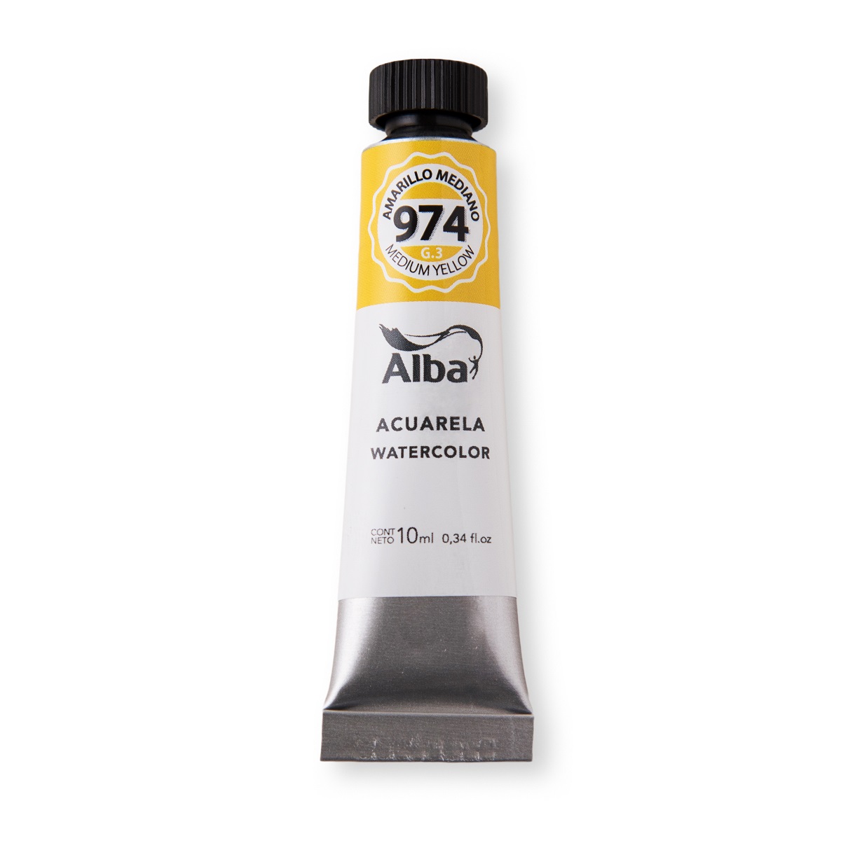 Acuarela profesional alba g3 10ml 974 amarillo mediano - PROFESIONALES - Alba Artística