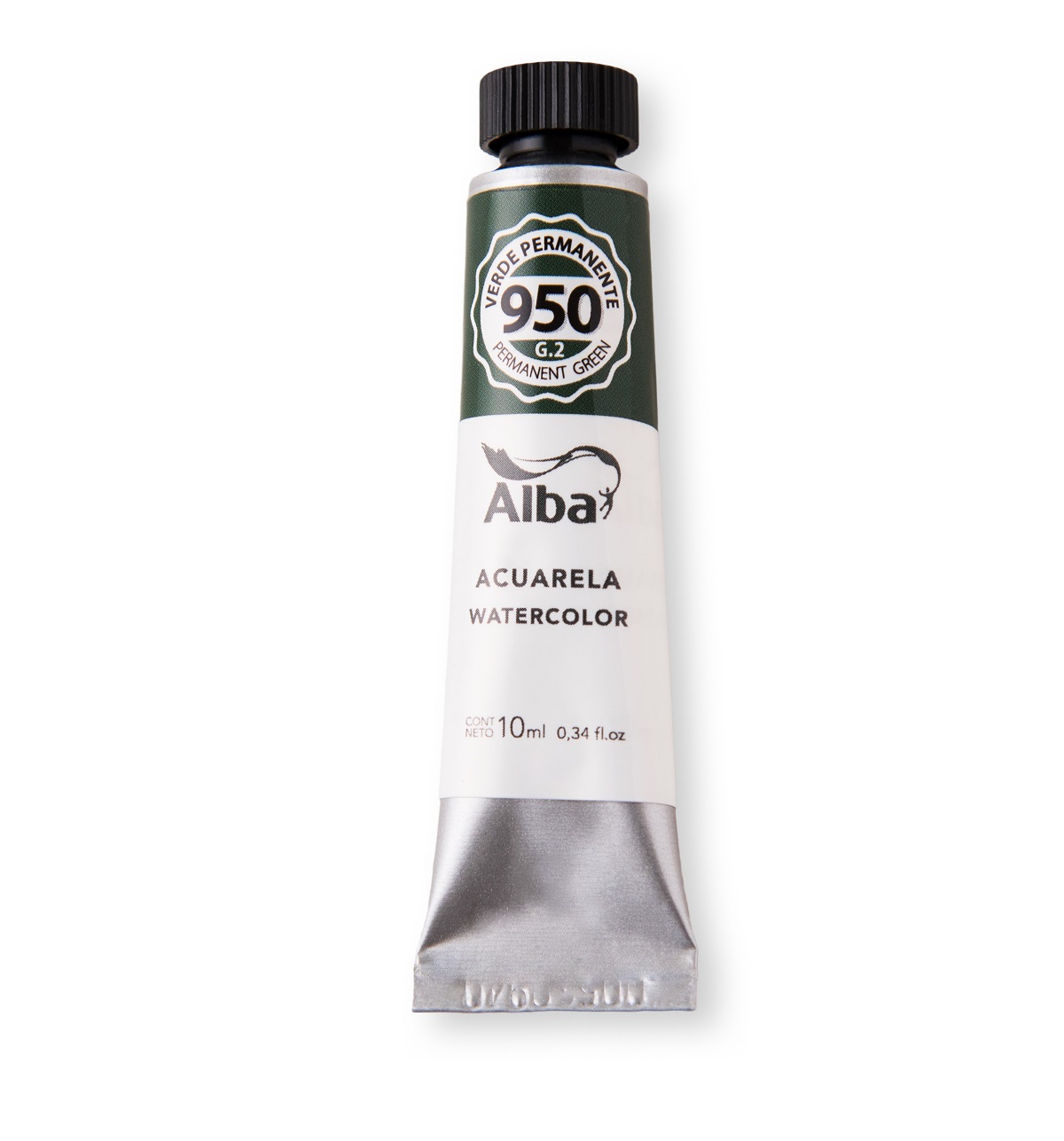 Acuarela profesional alba g2 10ml 950 verde permanente  - PROFESIONALES - Alba Artística