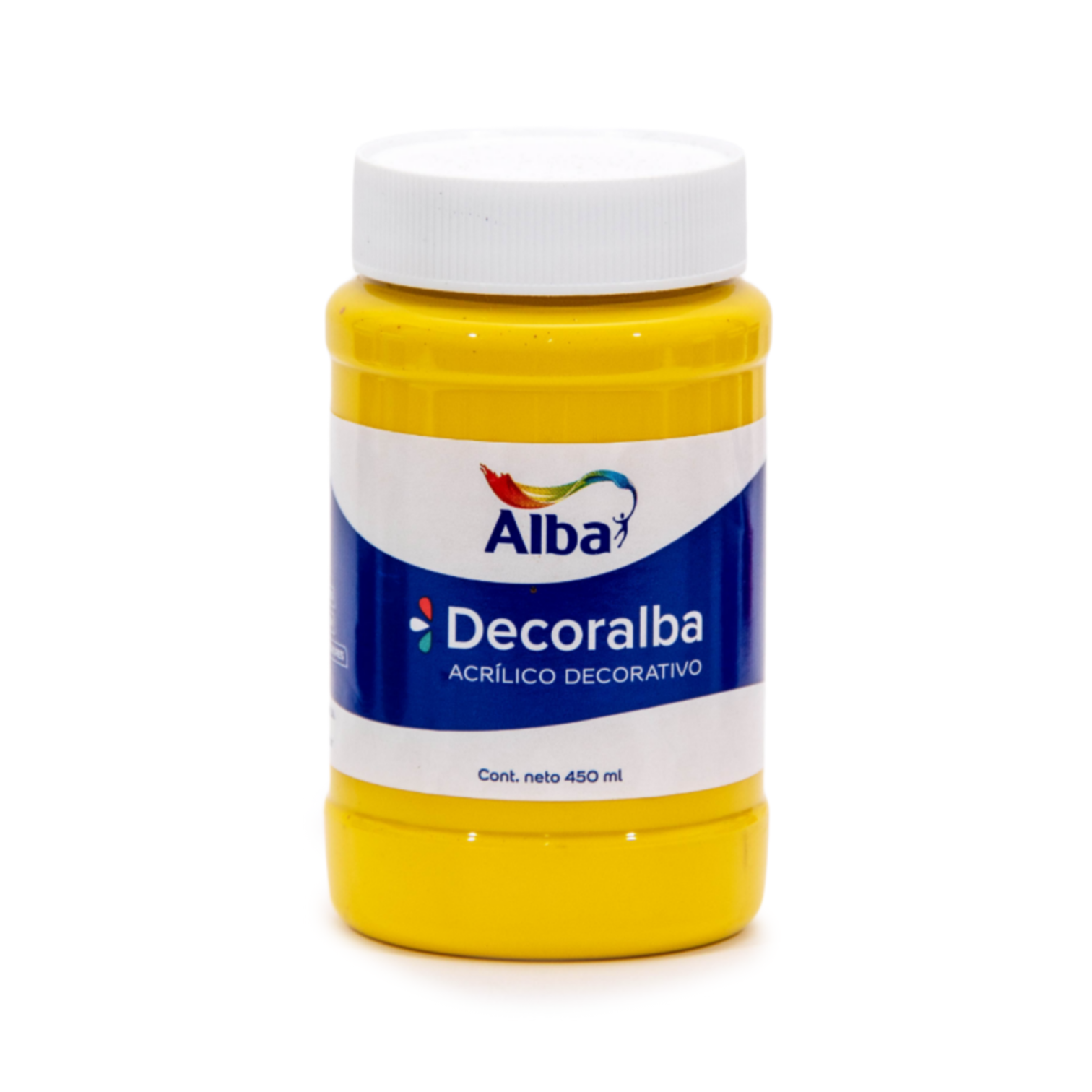 Acrilico decorativo alba 450 ml amarillo mediano - 450ML - Alba Artística