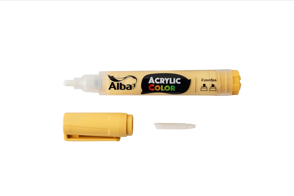 Marcador acrilico alba m 4 mm amarillo otoñal - Acrylic 4mm M - Alba Artística