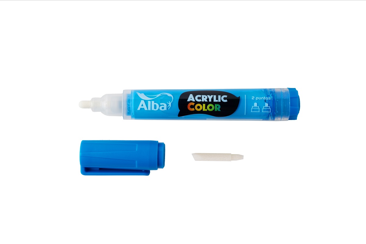 Marcador acrilico alba m 4 mm azul electrico - Acrylic 4mm M - Alba Artística