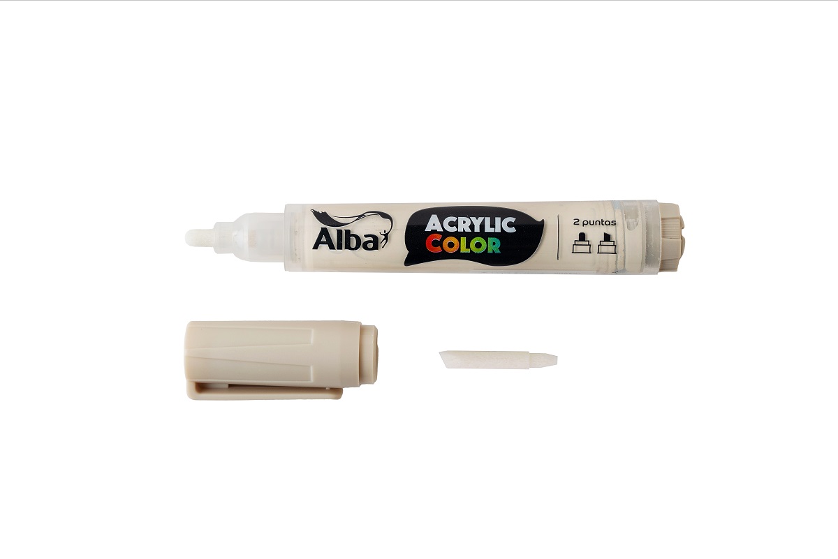 Marcador acrilico alba m 4 mm blanco antiguo - Acrylic 4mm M - Alba Artística