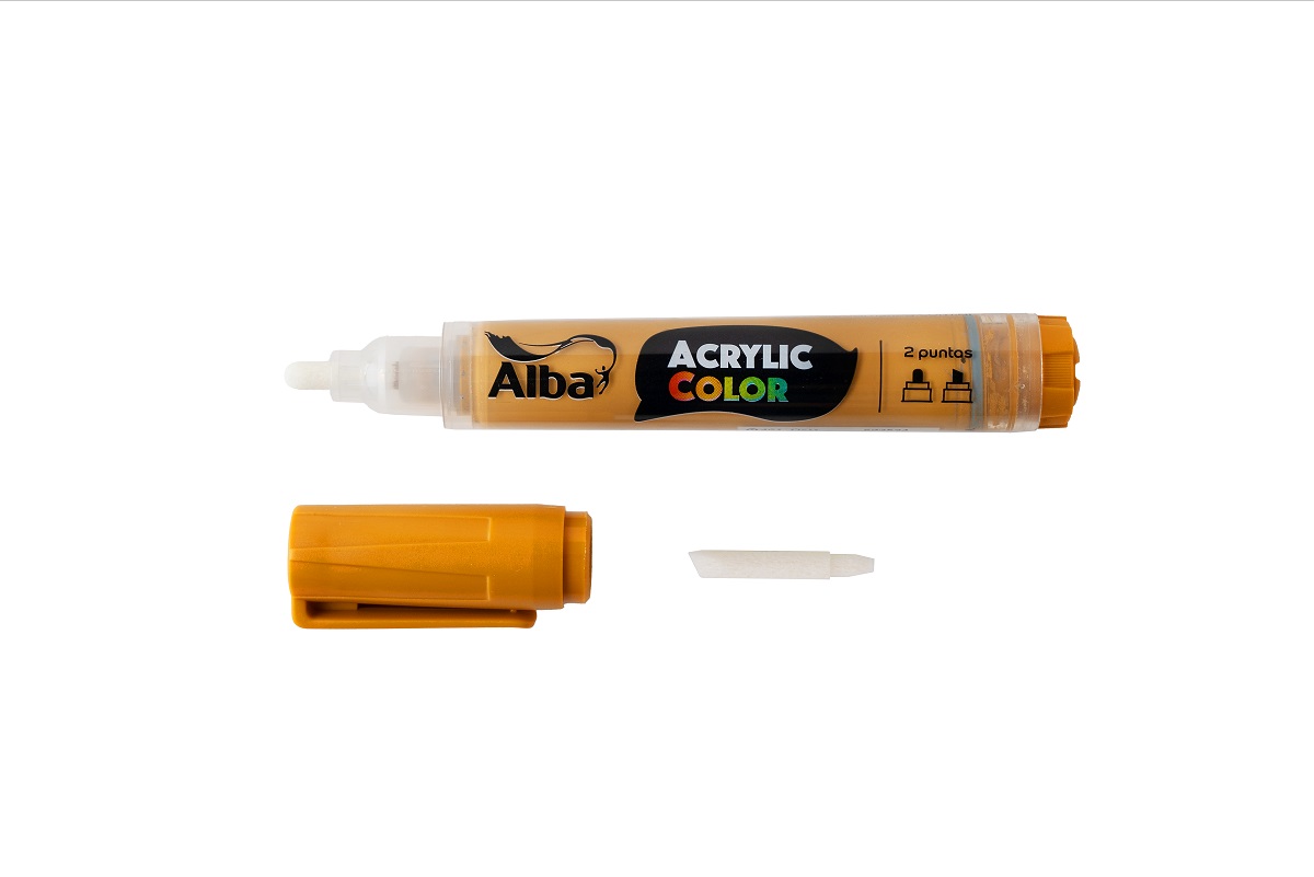 Marcador acrilico alba m 4 mm ocre - Acrylic 4mm M - Alba Artística