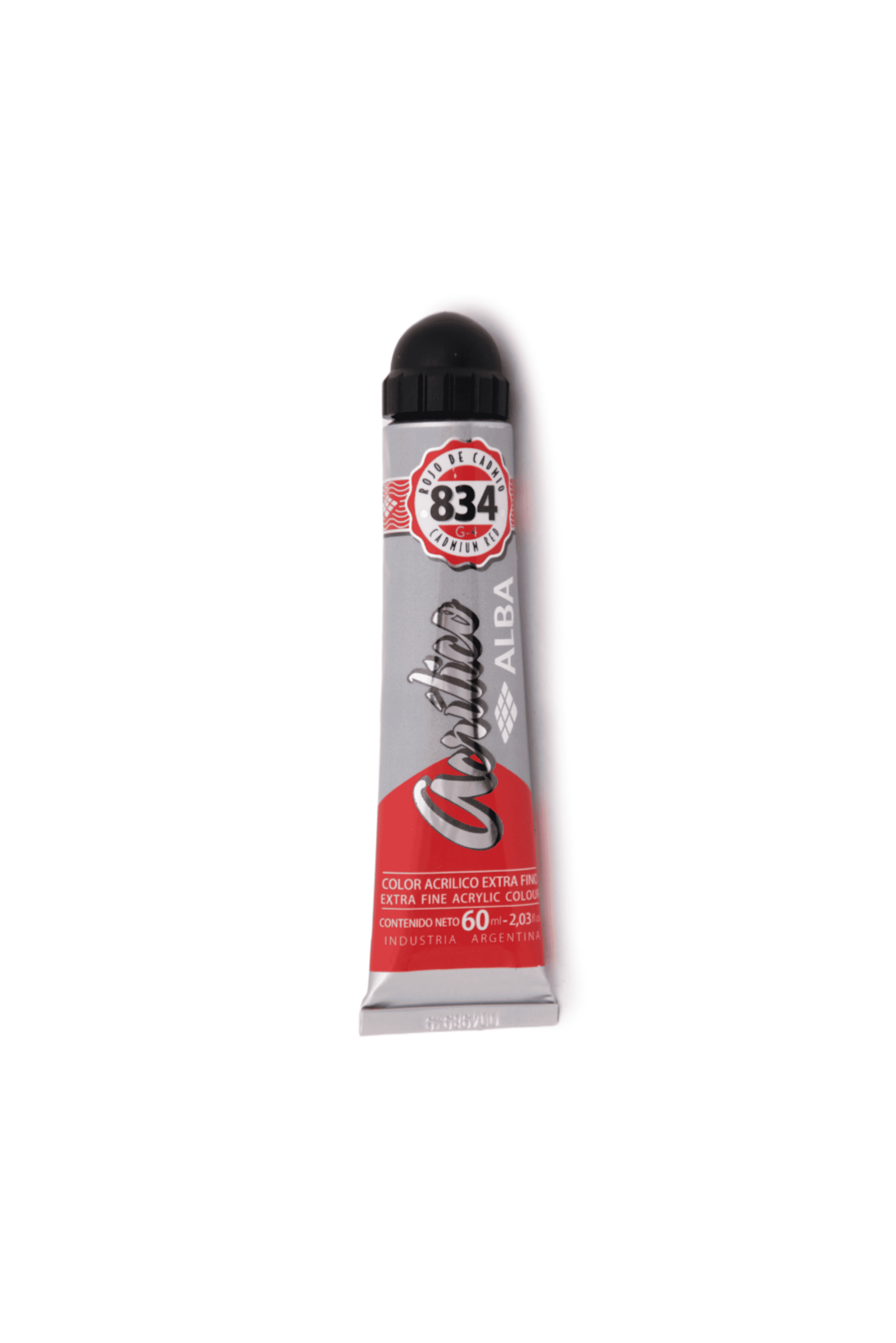 Acrilico profesional alba g4 834 rojo de cadmio 60ml - 60ML - Alba Artística