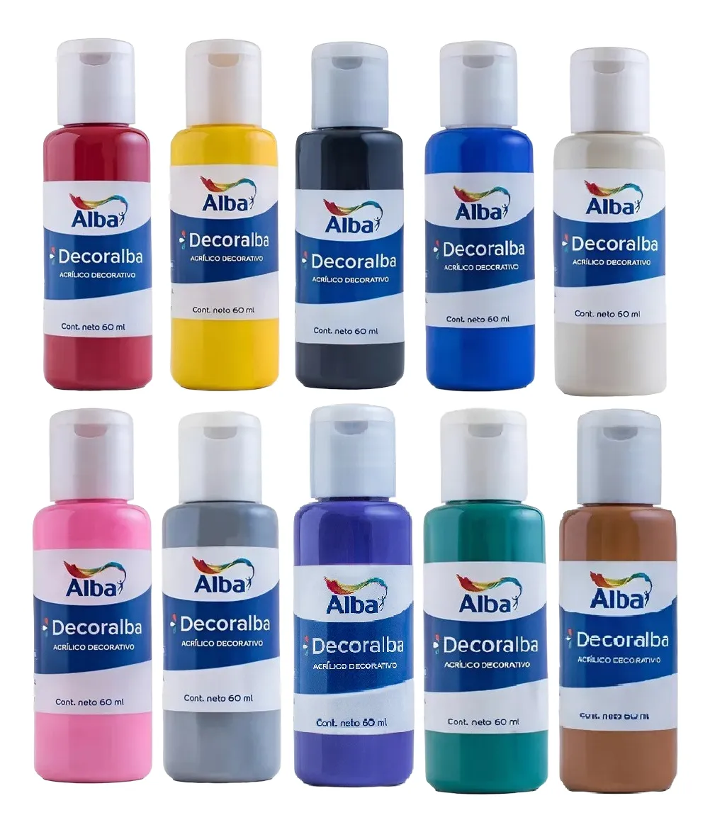 Acrilico decorativo alba x10 colores a elección - SET X CANTIDAD 60ML - Alba Artística
