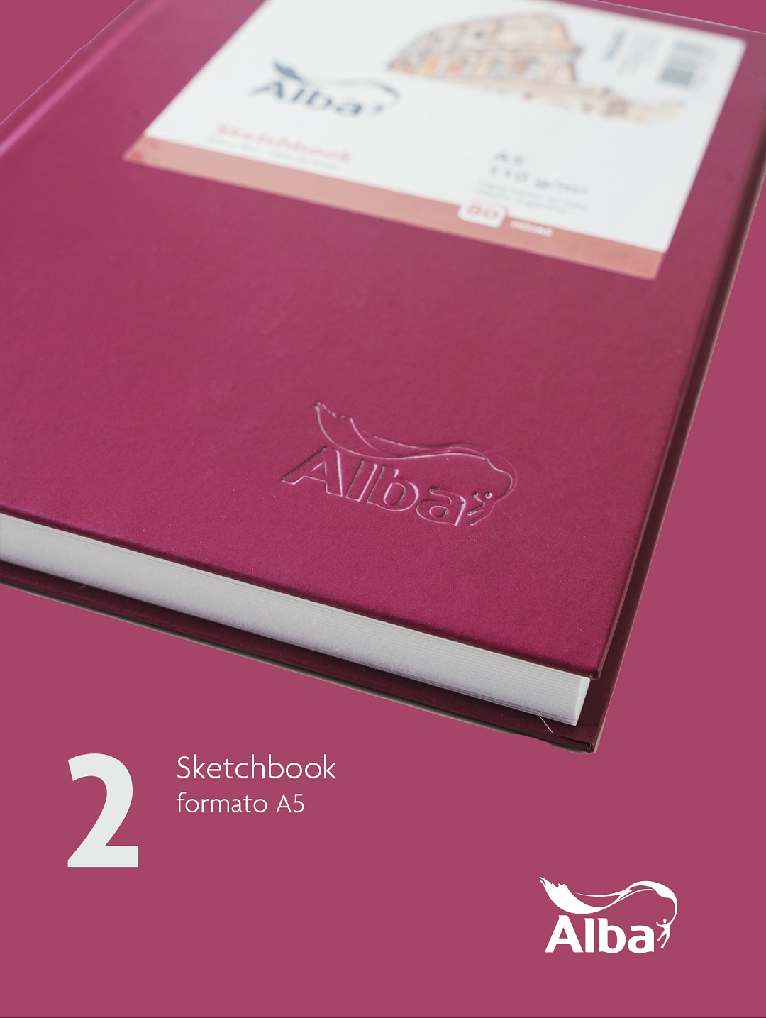BLOCK ALBA SKETCHBOOK A5 115 GR 80 HOJAS - Vista 2