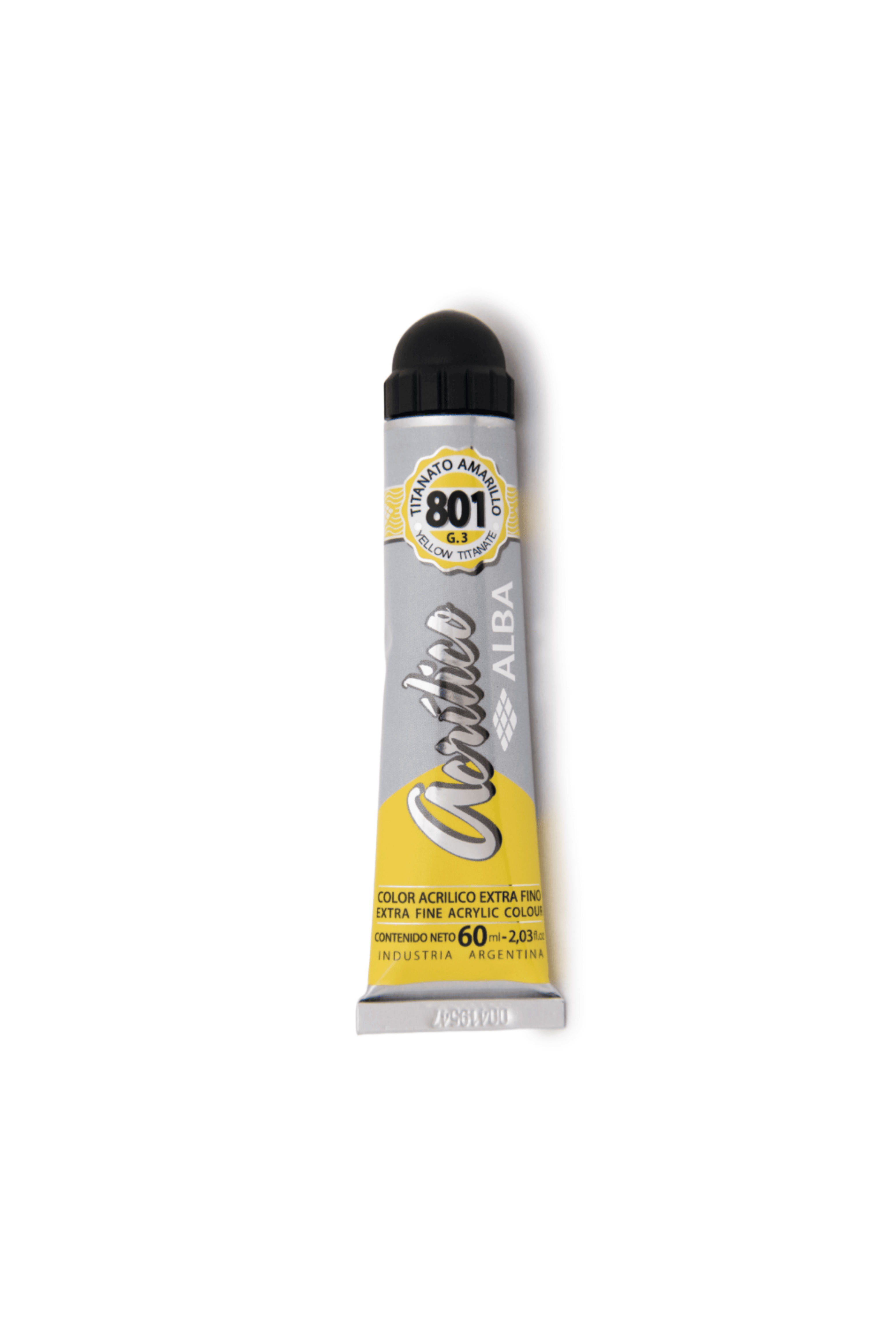 Acrilico profesional alba g3 801 titanato amarillo 18ml - 18ML - Alba Artística