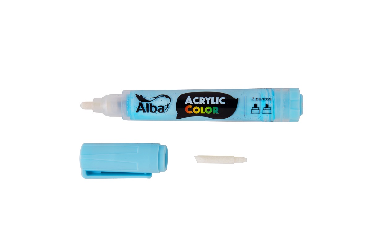 Marcador acrilico alba m 4mm turquesa pastel - Acrylic 4mm M - Alba Artística