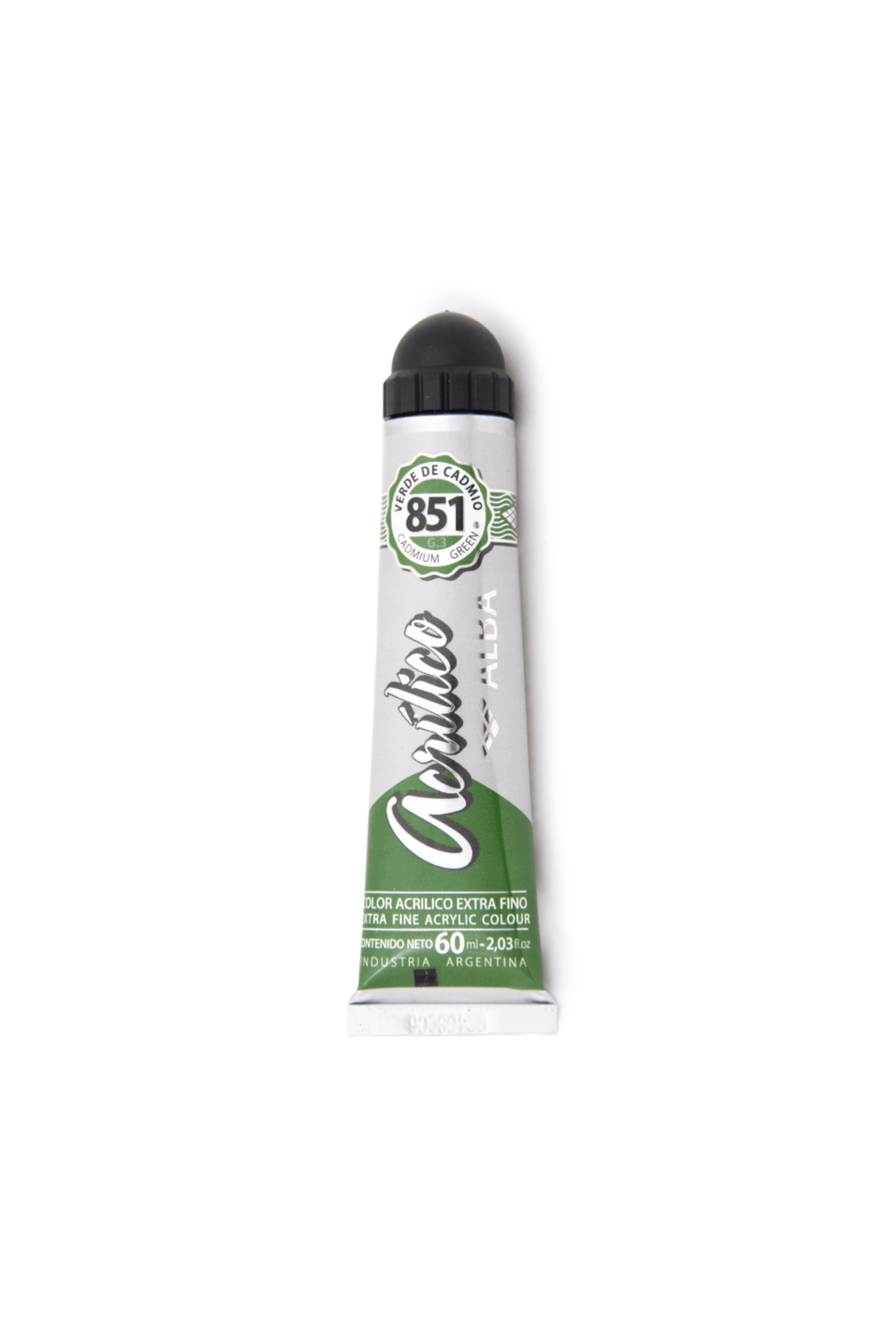 Acrilico profesional alba g3 851 verde de cadmio 60ml - 60ML - Alba Artística