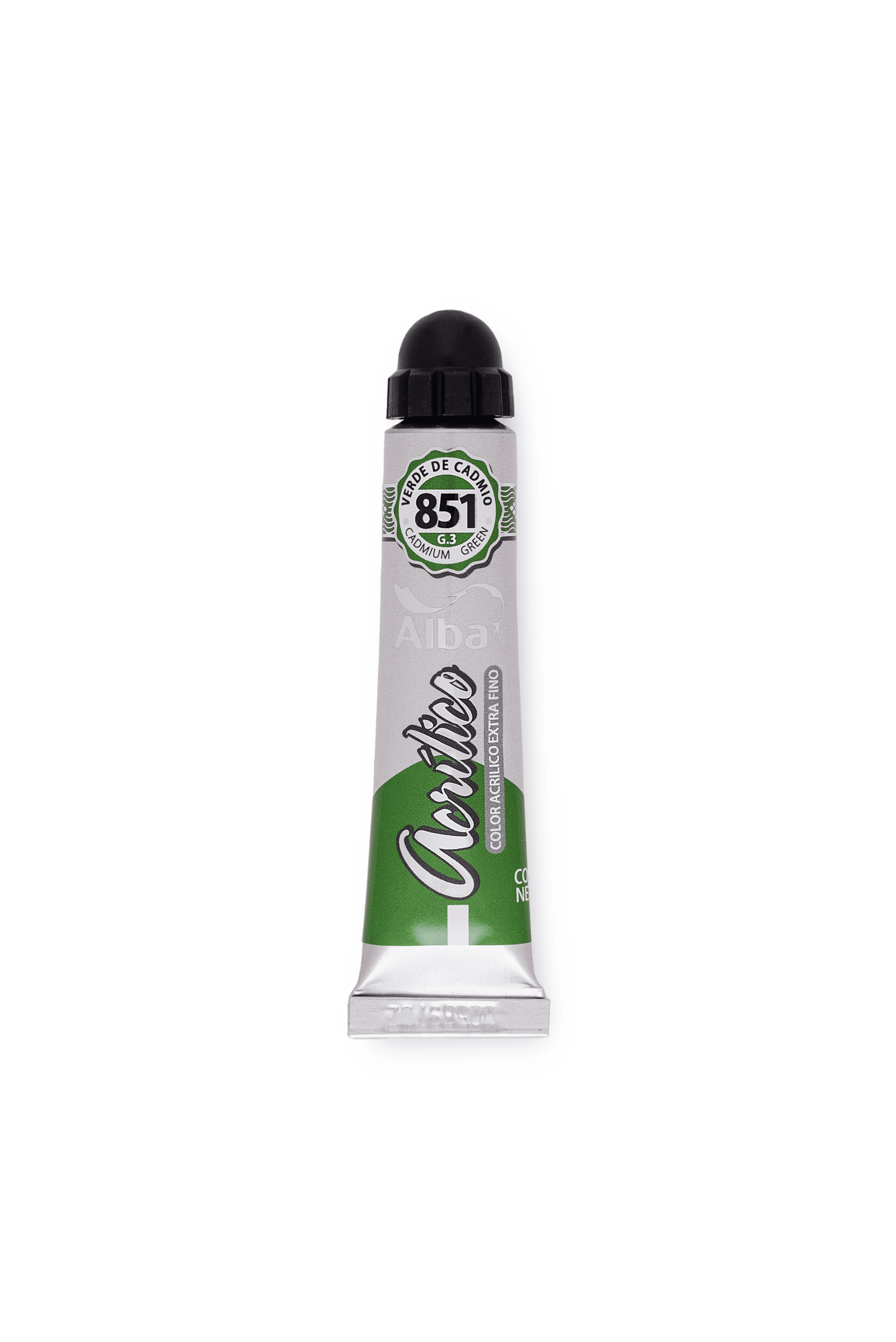 Acrilico profesional alba g3 851 verde de cadmio 18ml - 18ML - Alba Artística