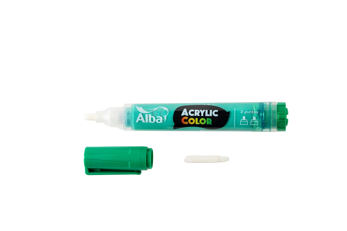 Marcador acrilico alba m 4 mm verde esmeralda - Acrylic 4mm M - Alba Artística