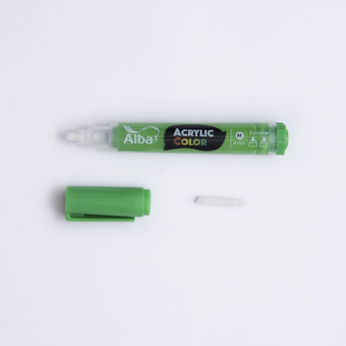 Marcador acrilico alba m 4mm verde mediano 457 - Acrylic 4mm M - Alba Artística