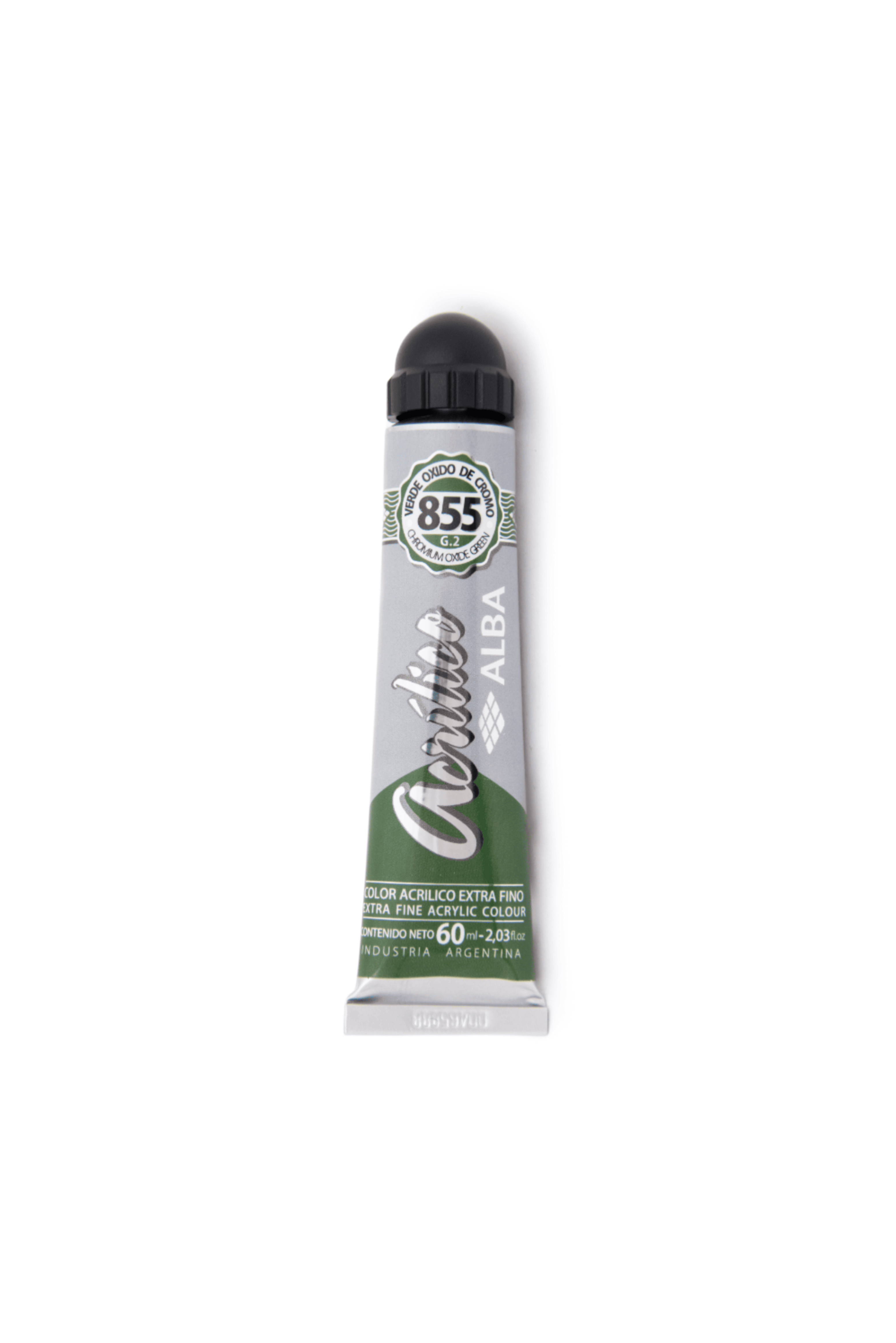 Acrilico profesional alba g2 855 verde oxido de cromo 60ml - 60ML - Alba Artística