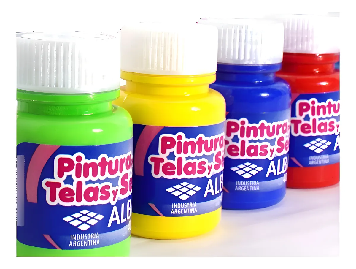 Pintura Para Tela Y Seda Alba X 4 Colores Fluo - Vista principal